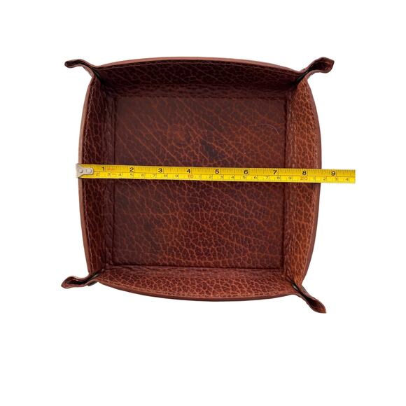 Peter Millar Valet Tray Catchall Brown Desk Organizer - Picture 4 of 9